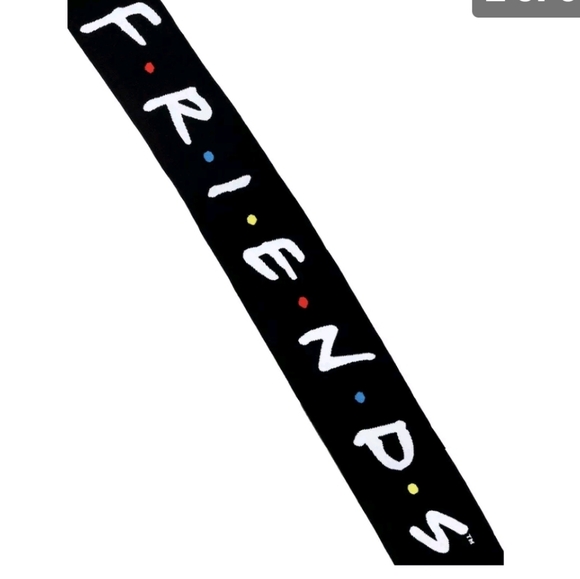 Warner Bros TV SHOW FRIENDS Black & colorful fringe NWT - Picture 3 of 4